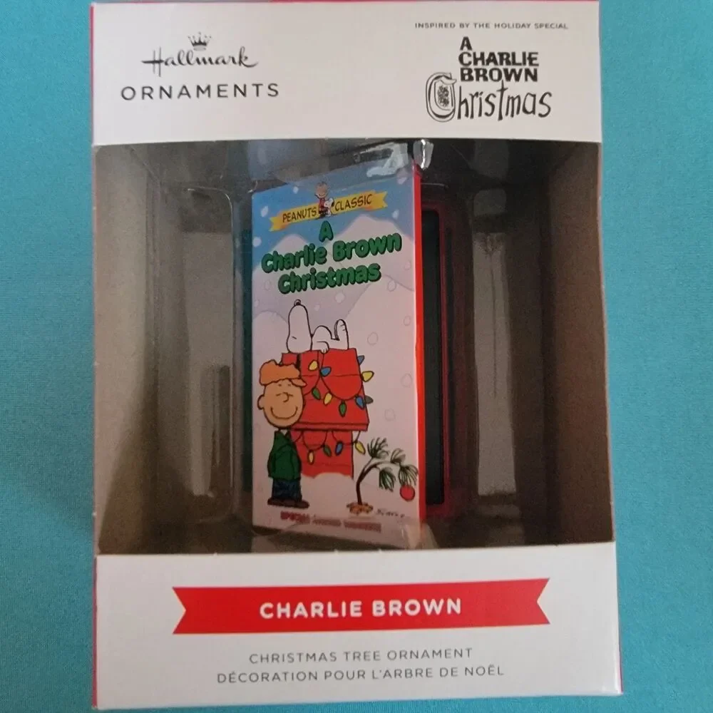 HALLMARK Ornament 2025 NEW! Charlie Brown Christmas VHS tape 3